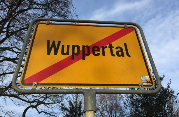 Ortsende-Straßenschild Wuppertal